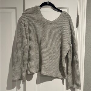 Amuse Society Light Gray Knit Sweater